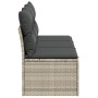 Garden sofa with cushions, 3 seats, light gray synthetic rattan by , Outdoor sofas - Ref: Foro24-366194, Price: 211,28 €, Dis...