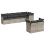 Garden sofa set 8 pieces and gray synthetic rattan cushions by , Garden sets - Ref: Foro24-3249751, Price: 650,74 €, Discount: %