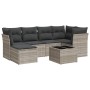 Garden sofa set 7 pieces with light gray PE rattan cushions by , Garden sets - Ref: Foro24-3217962, Price: 493,99 €, Discount: %