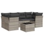 Garden sofa set 7 pieces with light gray PE rattan cushions by , Garden sets - Ref: Foro24-3217272, Price: 539,03 €, Discount: %