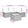 Gartensofa-Set und Kissen, 5-teilig, aus hellem grauem Kunststoff-Rattan. von , Gartensets - Ref: Foro24-3249351, Preis: 331,...