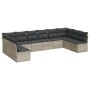 Set of 10-piece garden sofas with light gray synthetic rattan cushions by , Garden sets - Ref: Foro24-3249931, Price: 724,99 ...