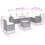 Garden sofa set 7 pieces with light gray PE rattan cushions by , Garden sets - Ref: Foro24-3253779, Price: 535,17 €, Discount: %