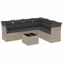 Garden sofa set 7 pieces with light gray PE rattan cushions by , Garden sets - Ref: Foro24-3249531, Price: 528,61 €, Discount: %