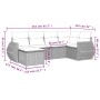 Gartensofagarnitur 6-teilig mit grauen Polstern aus synthetischem Rattan von , Gartensets - Ref: Foro24-3253999, Preis: 468,2...