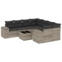 Garden furniture set 9 pieces and light gray synthetic rattan cushions by , Garden sets - Ref: Foro24-3254699, Price: 691,29 ...