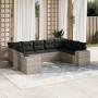 Garden furniture set 9 pieces and light gray synthetic rattan cushions by , Garden sets - Ref: Foro24-3255339, Price: 709,07 ...