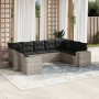 Set muebles jardín 9 pzas y cojines ratán sintético gris claro de , Conjuntos de jardín - Ref: Foro24-3223001, Precio: 671,49...