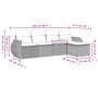 Gartensofa-Set und Kissen, 5-teilig, aus hellem grauem Kunststoff-Rattan. von , Gartensets - Ref: Foro24-3221291, Preis: 385,...