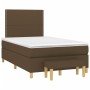 Cama box spring con colchón tela marrón oscuro 120x190 cm de , Camas y somieres - Ref: Foro24-3270400, Precio: 430,64 €, Desc...