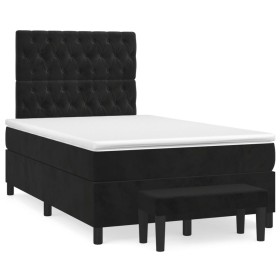 Box spring bed with black velvet mattress 120x190 cm by , Beds and slatted bases - Ref: Foro24-3270489, Price: 465,17 €, Disc...