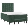 Cama box spring con colchón terciopelo verde oscuro 120x190 cm de , Camas y somieres - Ref: Foro24-3270496, Precio: 441,44 €,...