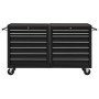 Tool cart with 14 black steel drawers by vidaXL, Tool cabinets - Ref: Foro24-3056736, Price: 447,57 €, Discount: %