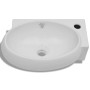 Lavabo con hueco de grifo y rebosadero cerámica blanco de vidaXL, Lavabos - Ref: Foro24-140698, Precio: 64,25 €, Descuento: %