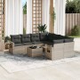 Set muebles jardín 9 pzas y cojines ratán sintético gris claro de , Conjuntos de jardín - Ref: Foro24-3252299, Precio: 677,21...