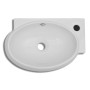 Lavabo con hueco de grifo y rebosadero cerámica blanco de vidaXL, Lavabos - Ref: Foro24-140698, Precio: 64,25 €, Descuento: %