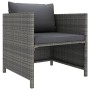 Gartensofa-Set mit Kissen, 4-teilig, graues synthetisches Rattan von vidaXL, Modulare Sofas für den Außenbereich - Ref: Foro2...