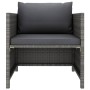 Gartensofa-Set mit Kissen, 4-teilig, graues synthetisches Rattan von vidaXL, Modulare Sofas für den Außenbereich - Ref: Foro2...