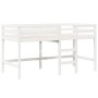 Cama alta con techo madera maciza pino blanca 75x190 cm de , Camas y somieres - Ref: Foro24-3282062, Precio: 225,60 €, Descue...