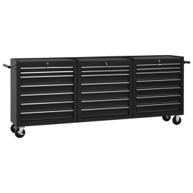 Tool cart with 21 black steel drawers by vidaXL, Tool cabinets - Ref: Foro24-3056742, Price: 691,99 €, Discount: %