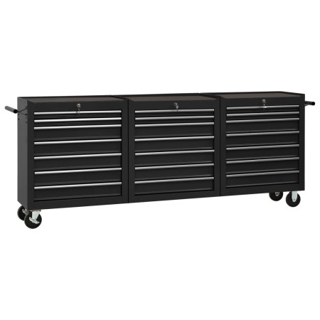 Werkzeugwagen mit 21 Schubladen Stahl schwarz von vidaXL, Werkzeugschränke - Ref: Foro24-3056742, Preis: 691,99 €, Rabatt: %