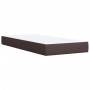 Cama box spring con colchón tela marrón oscuro 80x200 cm de , Camas y somieres - Ref: Foro24-3285091, Precio: 315,57 €, Descu...