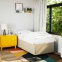 Cama box spring con colchón tela color crema 100x200 cm de , Camas y somieres - Ref: Foro24-3285114, Precio: 369,06 €, Descue...