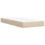 Cama box spring con colchón tela color crema 100x200 cm de , Camas y somieres - Ref: Foro24-3285114, Precio: 369,06 €, Descue...