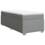 Box spring bed with light gray fabric mattress 90x200 cm by , Beds and slatted bases - Ref: Foro24-3285102, Price: 302,77 €, ...