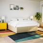 Cama box spring con colchón tela color crema 180x200 cm de , Camas y somieres - Ref: Foro24-3285156, Precio: 581,28 €, Descue...