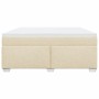 Cama box spring con colchón tela color crema 180x200 cm de , Camas y somieres - Ref: Foro24-3285156, Precio: 581,28 €, Descue...