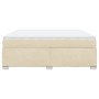 Cama box spring con colchón tela color crema 180x200 cm de , Camas y somieres - Ref: Foro24-3285156, Precio: 581,28 €, Descue...