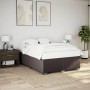 Cama box spring con colchón tela marrón oscuro 140x200 cm de , Camas y somieres - Ref: Foro24-3285140, Precio: 477,72 €, Desc...