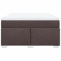 Cama box spring con colchón tela marrón oscuro 140x200 cm de , Camas y somieres - Ref: Foro24-3285140, Precio: 477,72 €, Desc...