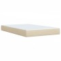 Cama box spring con colchón tela color crema 120x200 cm de , Camas y somieres - Ref: Foro24-3285128, Precio: 451,99 €, Descue...