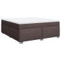 Cama box spring con colchón tela marrón oscuro 180x200 cm de , Camas y somieres - Ref: Foro24-3285154, Precio: 571,07 €, Desc...