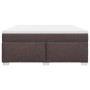 Cama box spring con colchón tela marrón oscuro 180x200 cm de , Camas y somieres - Ref: Foro24-3285154, Precio: 571,07 €, Desc...