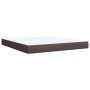 Cama box spring con colchón tela marrón oscuro 180x200 cm de , Camas y somieres - Ref: Foro24-3285154, Precio: 571,07 €, Desc...