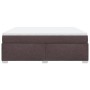 Cama box spring con colchón tela marrón oscuro 180x200 cm de , Camas y somieres - Ref: Foro24-3285154, Precio: 571,07 €, Desc...