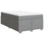 Cama box spring con colchón tela gris claro 120x200 cm de , Camas y somieres - Ref: Foro24-3285123, Precio: 450,83 €, Descuen...