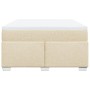 Cama box spring con colchón tela color crema 160x200 cm de , Camas y somieres - Ref: Foro24-3285149, Precio: 532,68 €, Descue...