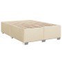 Cama box spring con colchón tela color crema 160x200 cm de , Camas y somieres - Ref: Foro24-3285149, Precio: 532,68 €, Descue...