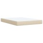 Cama box spring con colchón tela color crema 160x200 cm de , Camas y somieres - Ref: Foro24-3285149, Precio: 532,68 €, Descue...