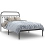 Estructura de cama con cabecero metal negro 107x203 cm de , Camas y somieres - Ref: Foro24-376596, Precio: 85,03 €, Descuento: %