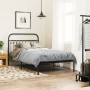 Estructura de cama con cabecero metal negro 107x203 cm de , Camas y somieres - Ref: Foro24-376596, Precio: 85,03 €, Descuento: %