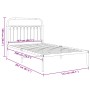 Estructura de cama con cabecero metal negro 107x203 cm de , Camas y somieres - Ref: Foro24-376596, Precio: 85,03 €, Descuento: %