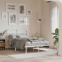 Metal bed frame with white headboard 120x190 cm by , Beds and slatted bases - Ref: Foro24-376646, Price: 112,99 €, Discount: %