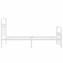 Metal bed frame with white headboard and footboard 90x190 cm by , Beds and slatted bases - Ref: Foro24-376659, Price: 94,07 €...