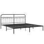 Estructura de cama con cabecero metal negro 193x203 cm de , Camas y somieres - Ref: Foro24-376606, Precio: 132,02 €, Descuent...