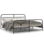 Estructura de cama cabecero y estribo metal negro 200x200 cm de , Camas y somieres - Ref: Foro24-376625, Precio: 165,52 €, De...